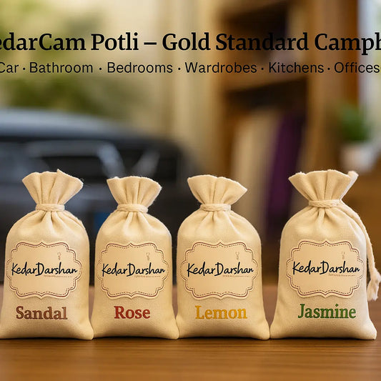 Bhimseni Camphor potli for Car, Bathroom, Kitchen, Wardrobe & Offices