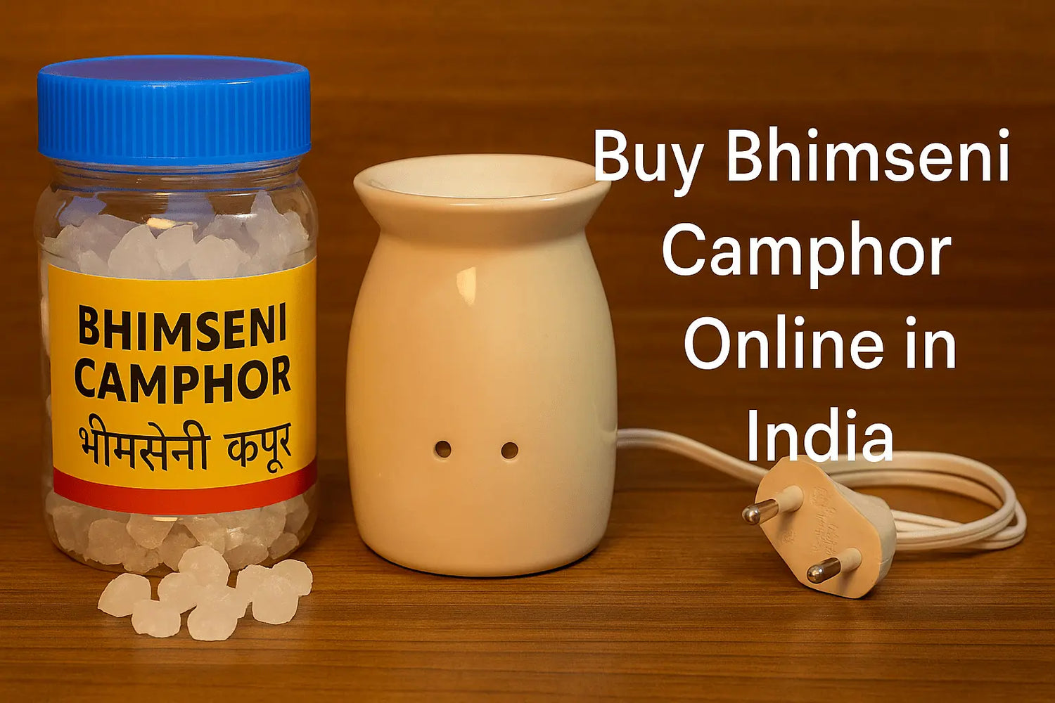 Buy Bhimseni Camphor Online in India – Premium Grade Crystals with Diffuser